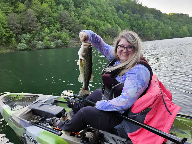 Lady fishing